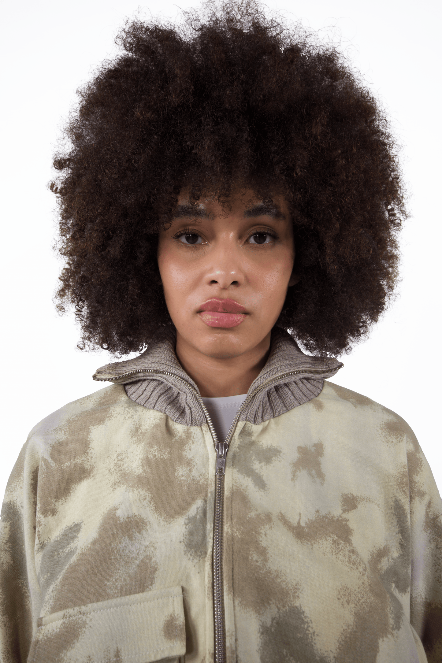 Camo Zip Beige