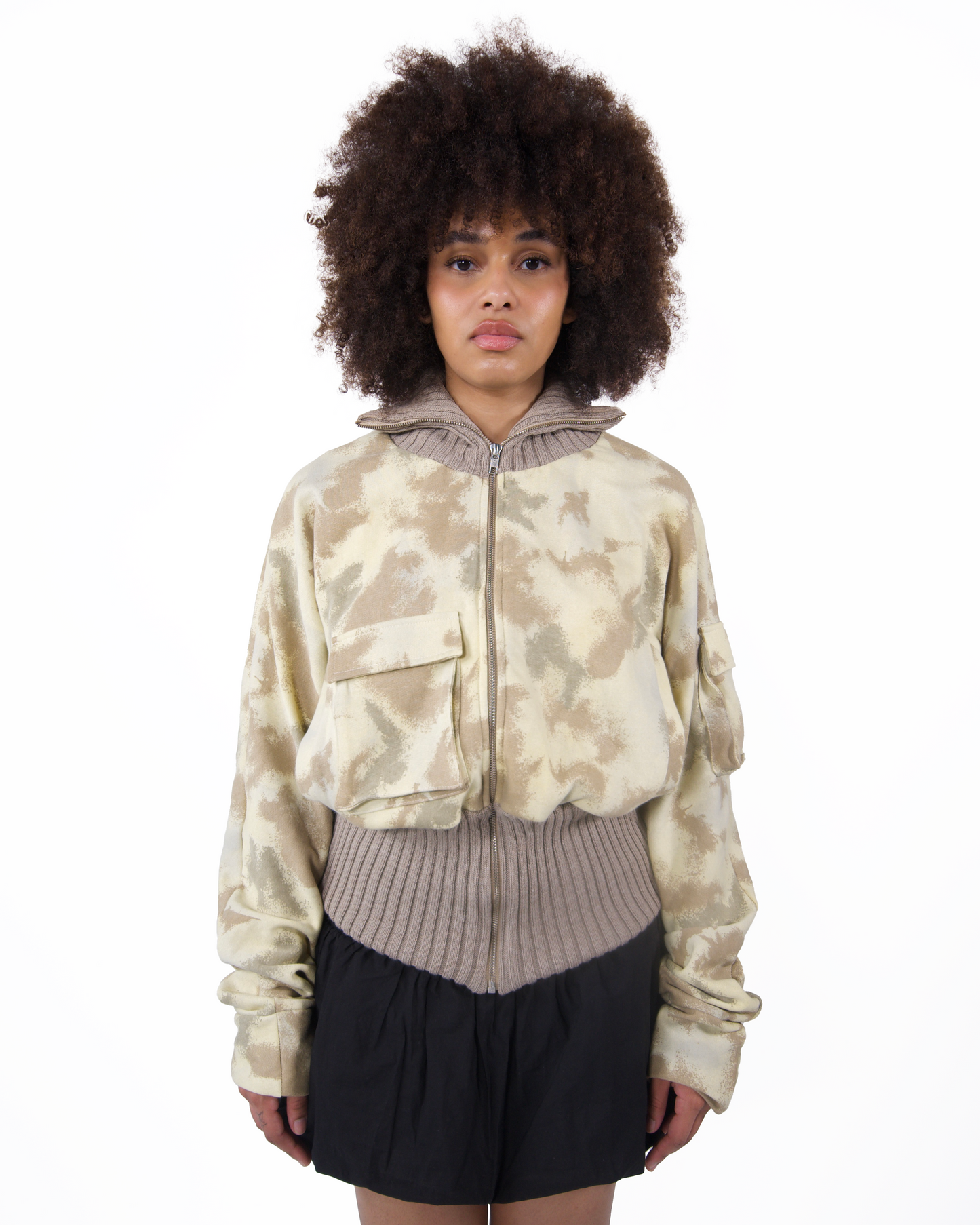 Camo Zip Beige