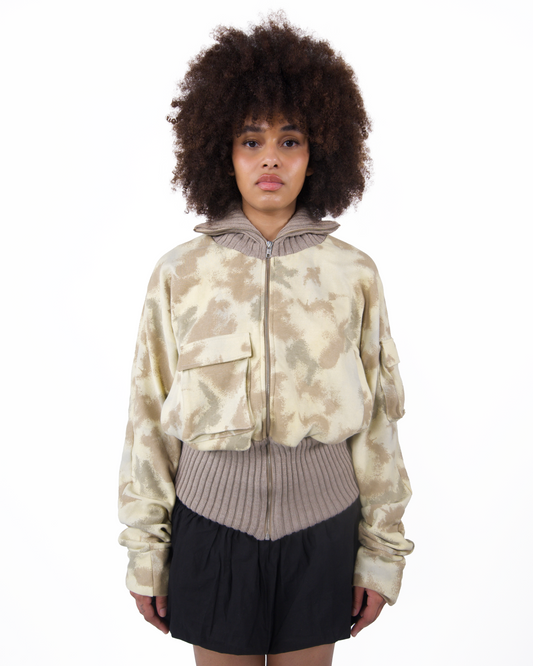 Camo Zip Beige